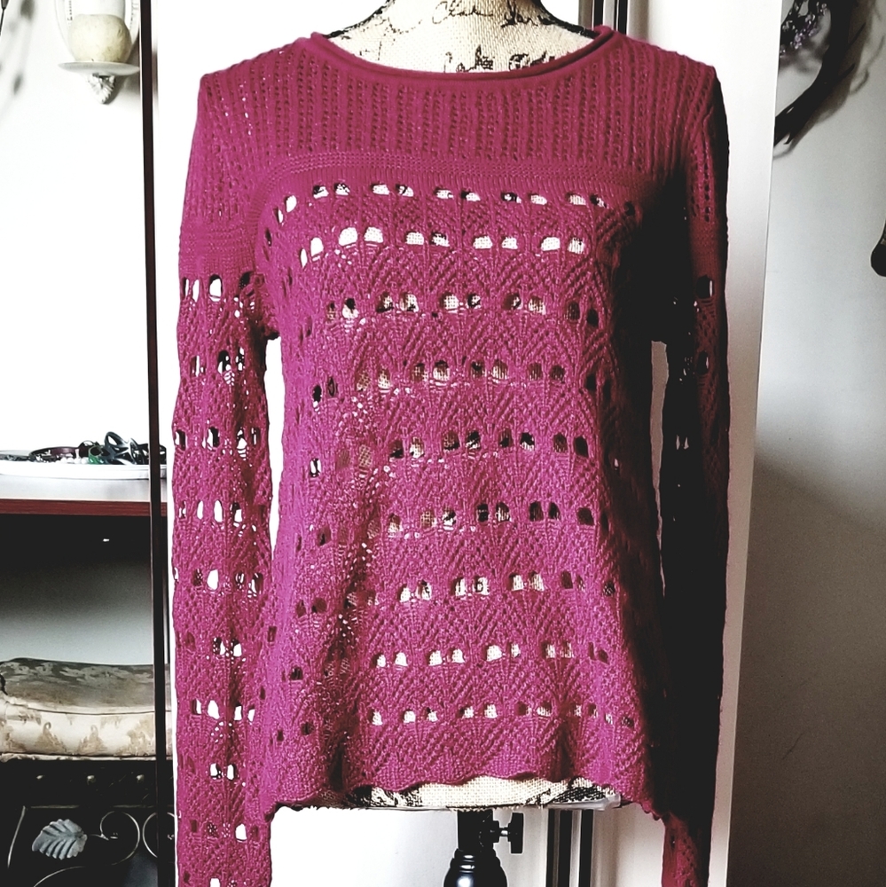 CUPIO CROCHET SWEATER